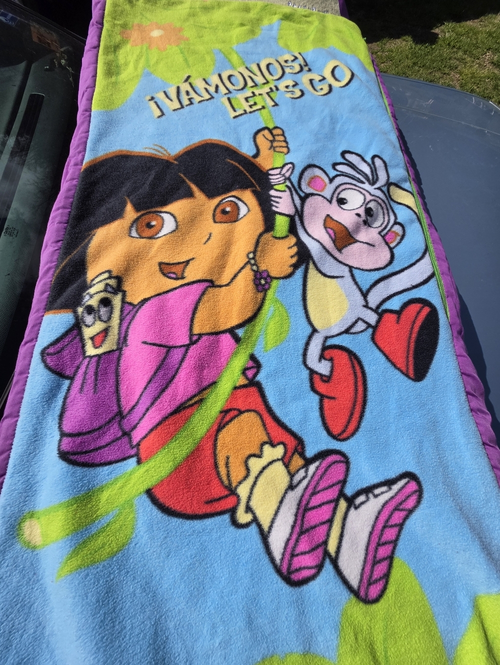Vintage 2004 Dora the Explorer Marshmallow Ready Bed Sleeping Bag INFLATABLE - Picture 5 of 11